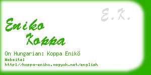 eniko koppa business card